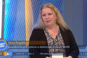 Prof. Šárka Pospíšilová hostem Dobrého rána s Českou televizí